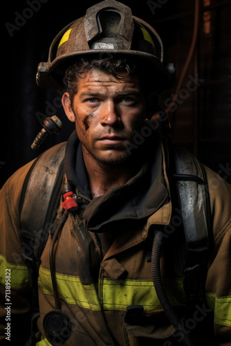 Close-up photo of male firefighter © LFK