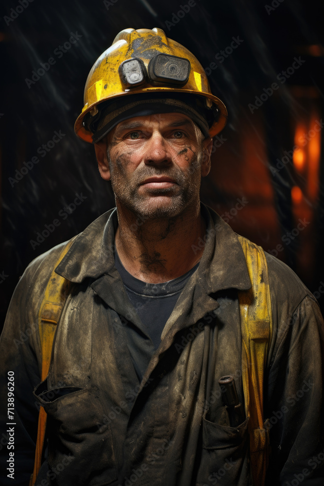 Coal mine worker portrait Coal mine worker portrait