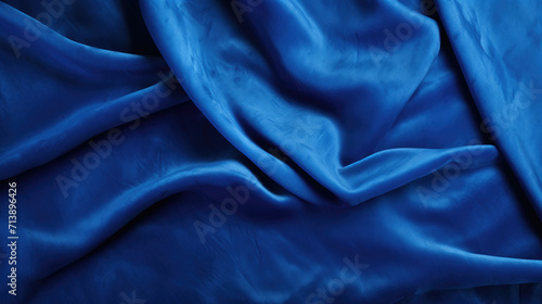 Cobalt blue crinkle texture suede