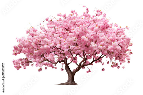 Cherry Tree Isolated on Transparent Background