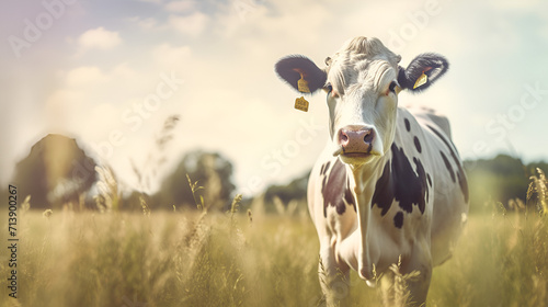 Cow Design, Perfect for Your project or Wallpaper, Ai Generative photo