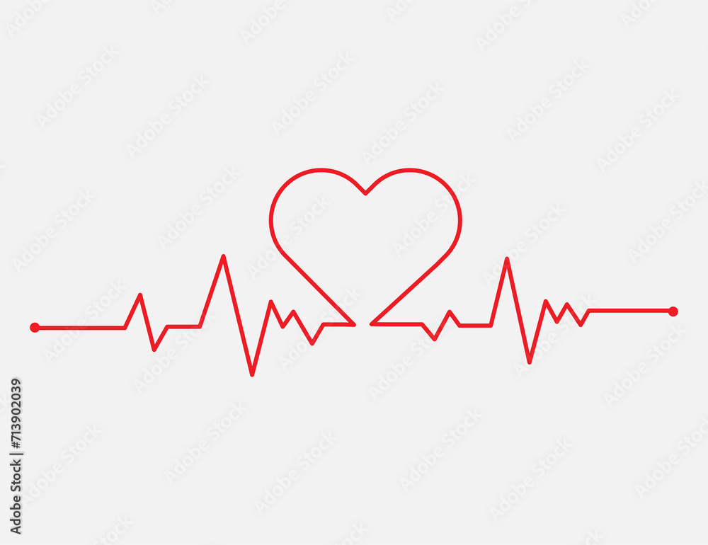 Heartbeat pulse vector line icon. Pulse isolated on white background. Heartbeat, cardiogram. Vector illustration for medical offers and websites.