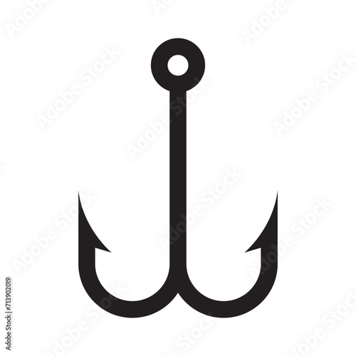 fishing hook icon vector