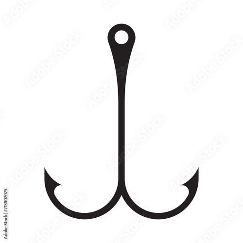 fishing hook icon vector