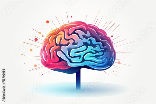 3D medical illustration human brain anatomy. Intelligence, wisdom and psychology cerebral organ mind intellect. Health medicine neurology network. Cerebellum artistic body's center for thought ideas