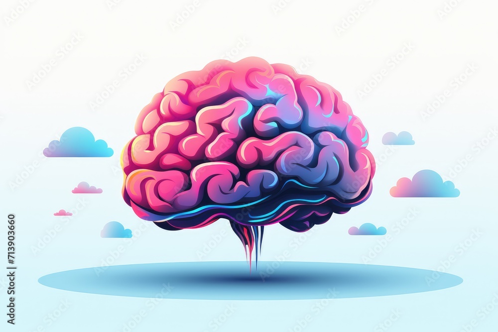 3D brain flat icon vector space illustration, cognitive science, educational psychology, cognitive neuroscience learning, colorful brain system, neurogenesis, thinking brain, nuclear medicine 3D brain flat icon vector space illustration, cognitive science, educational psychology, cognitive neuroscience learning, colorful brain system, neurogenesis, thinking brain, nuclear medicine