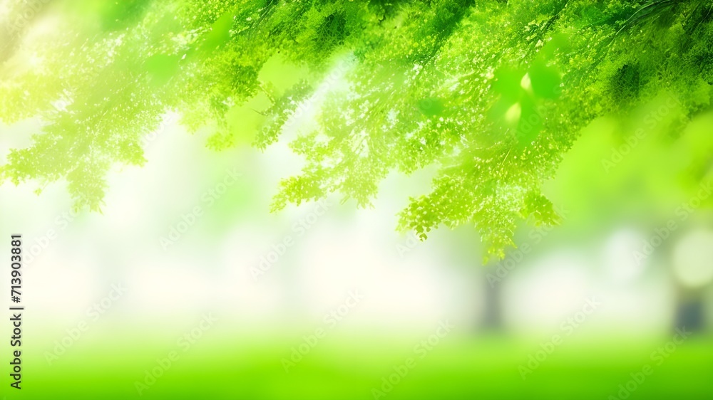 Blurry Tranquility: A Green Leaves Branch Embraced by a Subtle Blur. Blurry Tranquility: A Green Leaves Branch Embraced by a Subtle Blur.