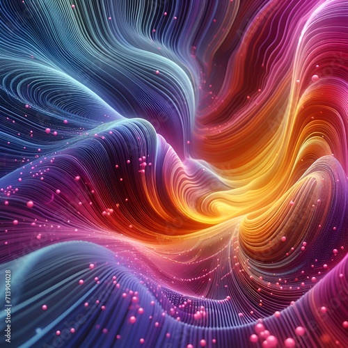 Colorful Electric Swirl. Swirling vortex of vibrant colors, mimicking the appearance of a colorful galaxy 