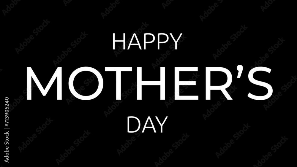 Happy Mothers Day animation with flash text effect on black and white background. Perfect for Mother's Day celebrations around the world. Happy Mothers Day animation with flash text effect on black and white background. Perfect for Mother's Day celebrations around the world.