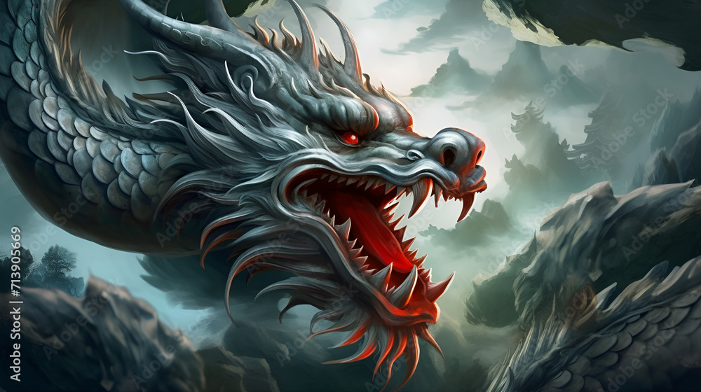 Beautiful Dragon Design, Perfect For Your Project or Wallpaper, Ai Generative Beautiful Dragon Design, Perfect For Your Project or Wallpaper, Ai Generative
