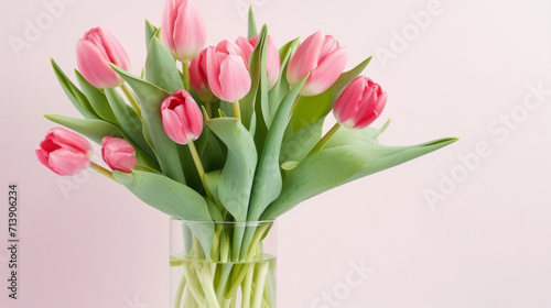 Vibrant Bouquet of colorful tulips. Festive flowers on a isolated background. Easter and mothers day, International Women's Day © Vladimir