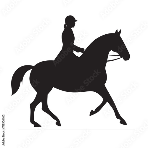 Horse rider silhouette © Pixzot