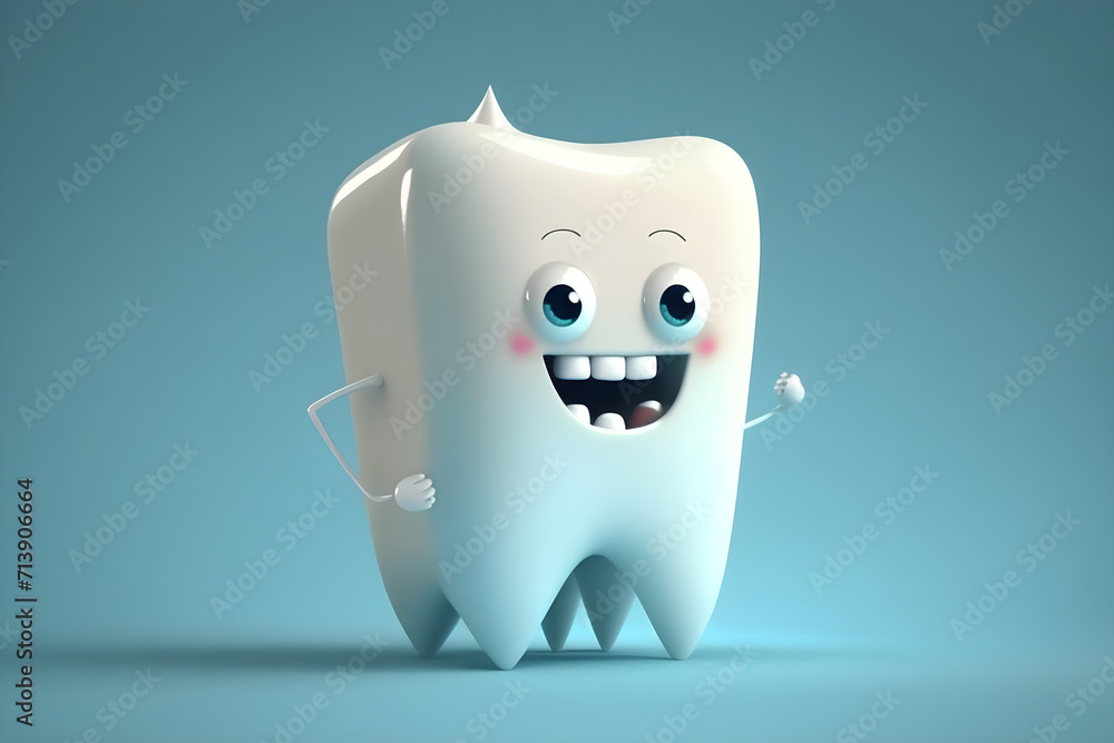 Cute cartoon tooth character Cute cartoon tooth character