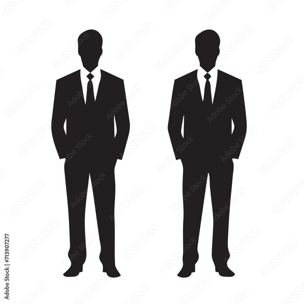 Business people silhouettes Business people silhouettes