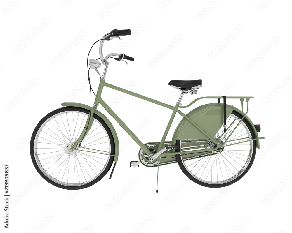 City bike isolated on background. 3d rendering - illustration City bike isolated on background. 3d rendering - illustration