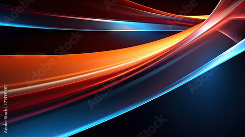 abstract background with waves, 3d abstract curve background, orange blue tael abstract future technology graphic poster