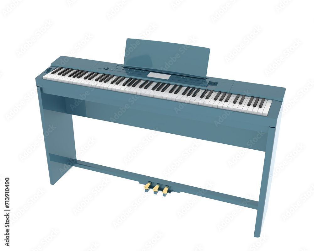 Fototapeta premium Digital piano isolated on background. 3d rendering - illustration