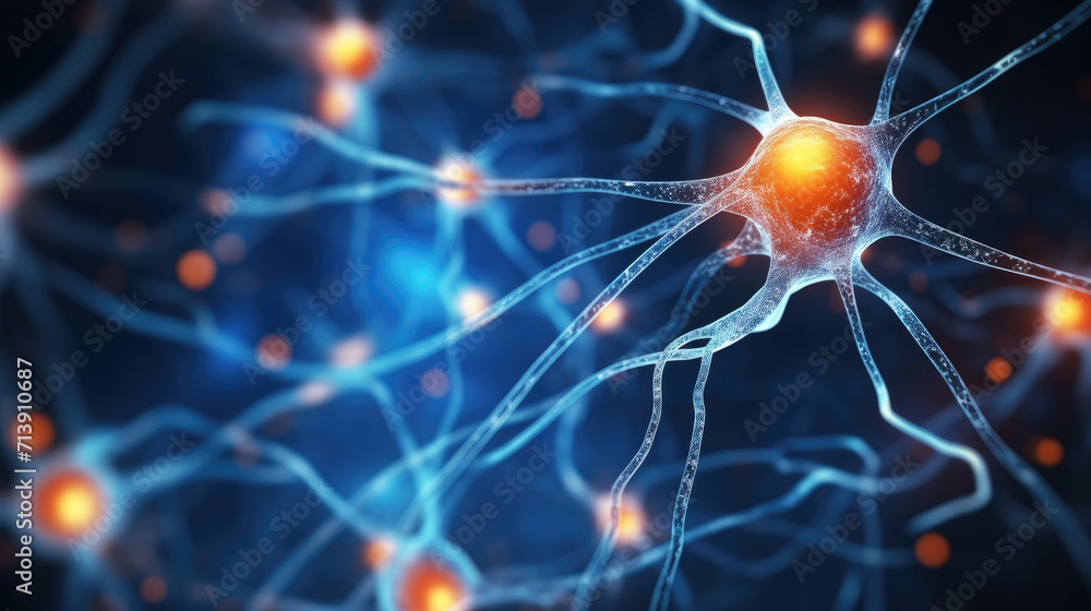 neurons on the brain,, 3d rendered illustration of a dna, 3d rendered illustration of a molecule