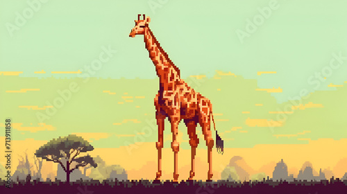 Beautiful Giraffe Design, Perfect for Your Project or Wallpaper, Ai Generative