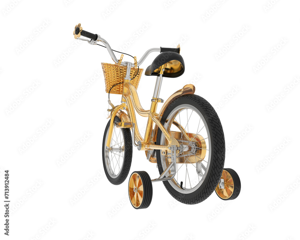 Kid bike isolated on background. 3d rendering - illustration Kid bike isolated on background. 3d rendering - illustration
