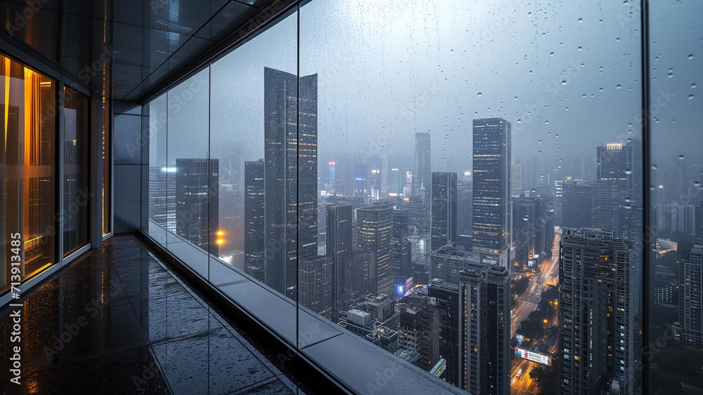 Obraz premium Cityscape View from a Luxury Hotel