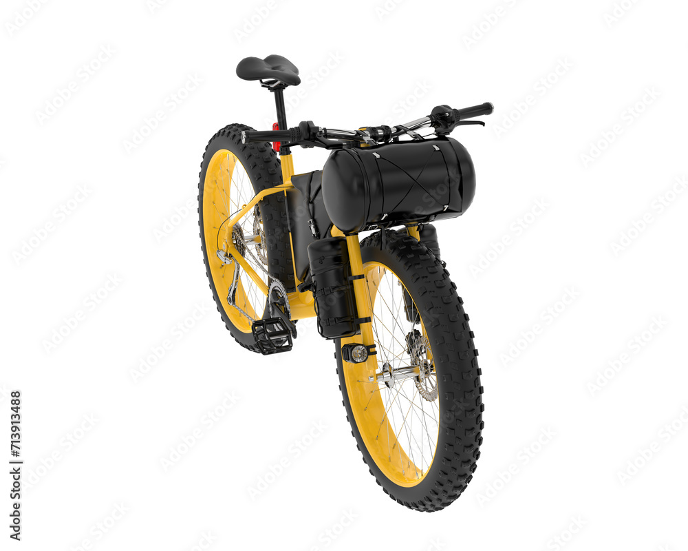Mountain bike isolated on background. 3d rendering - illustration Mountain bike isolated on background. 3d rendering - illustration