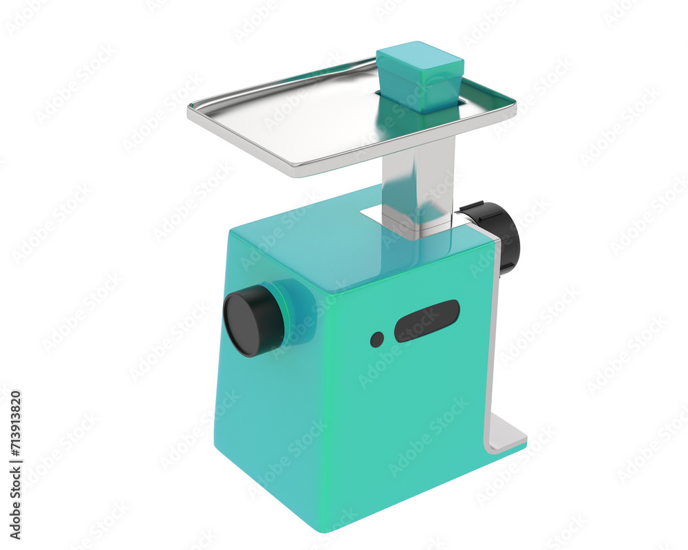 Meat grinder isolated on background. 3d rendering - illustration Meat grinder isolated on background. 3d rendering - illustration