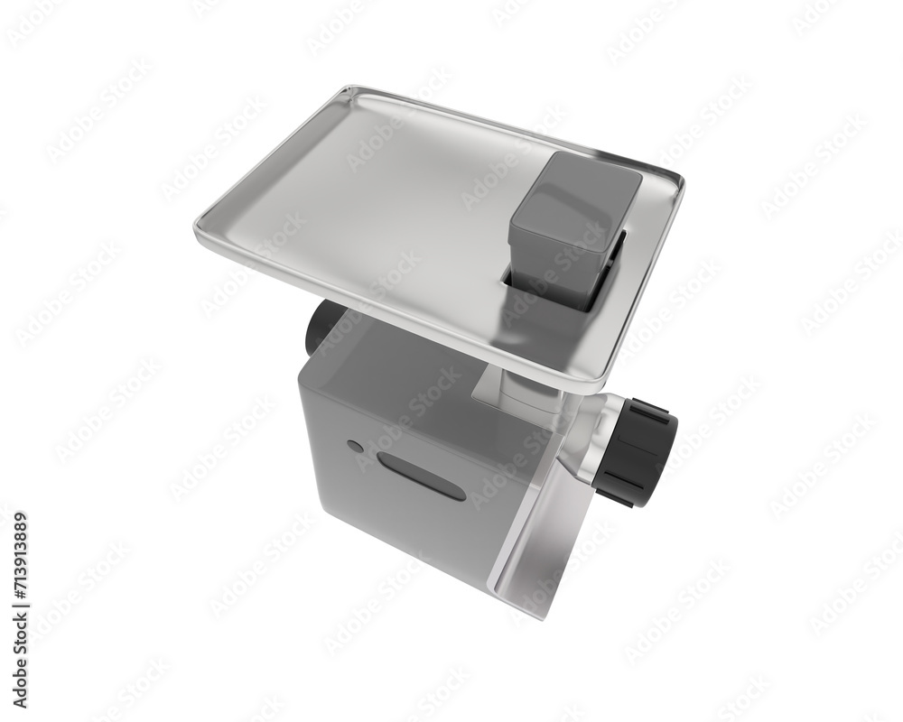 Meat grinder isolated on background. 3d rendering - illustration Meat grinder isolated on background. 3d rendering - illustration