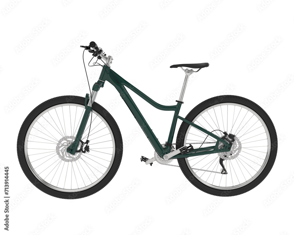 Mountain bike isolated on background. 3d rendering - illustration