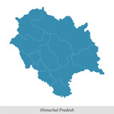 map of Himachal Pradesh is a state of India with districts
