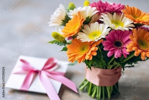 Wallpaper Mural Bouquet of roses and gift box. Valentine Gift Torontodigital.ca