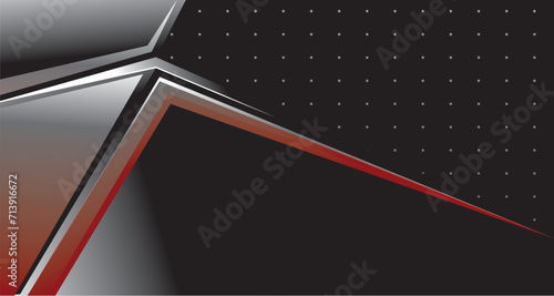 Vector Illustration Geometric Red and Black Background for Business and Technology