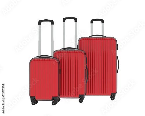 Travel suitcase isolated on background. 3d rendering - illustration