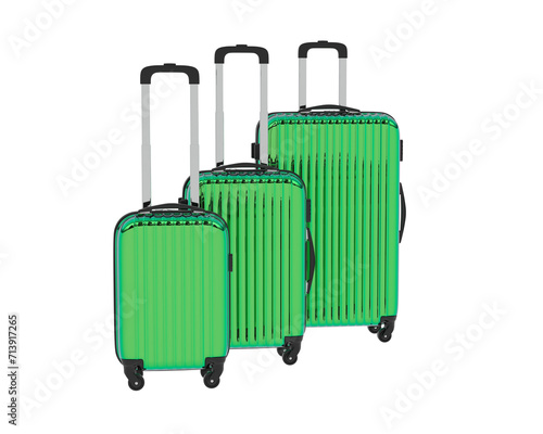 Travel suitcase isolated on background. 3d rendering - illustration
