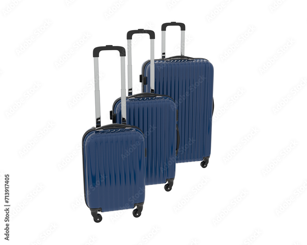 Travel suitcase isolated on background. 3d rendering - illustration