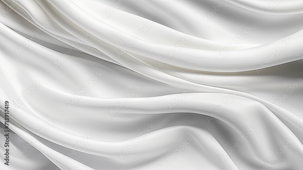 white silk satin fabric with softly wrinkled waves, white 3D plain cloth with wrinkles, luxury white background white silk satin fabric with softly wrinkled waves, white 3D plain cloth with wrinkles, luxury white background