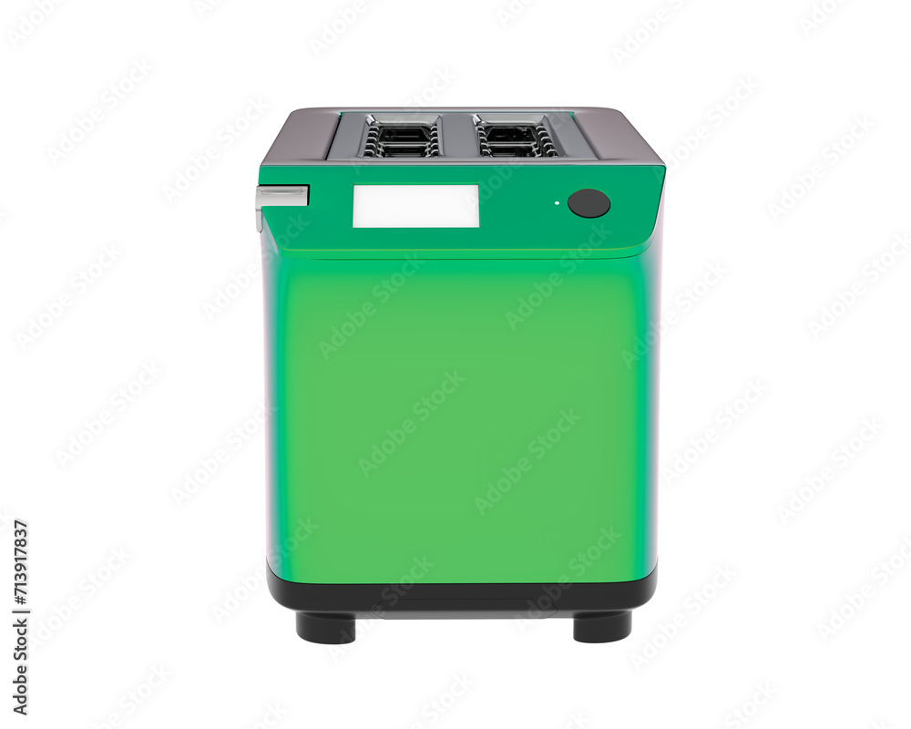 Toaster isolated on background. 3d rendering - illustration Toaster isolated on background. 3d rendering - illustration