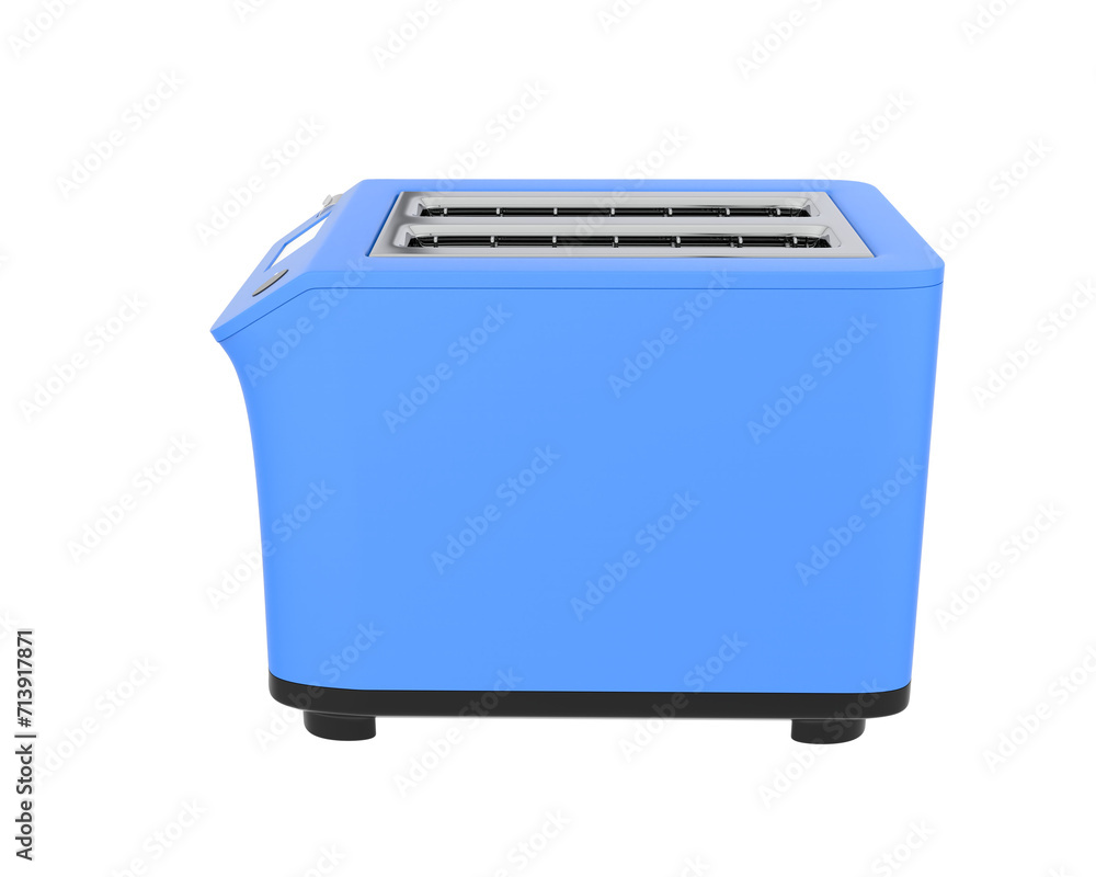 Toaster isolated on background. 3d rendering - illustration Toaster isolated on background. 3d rendering - illustration
