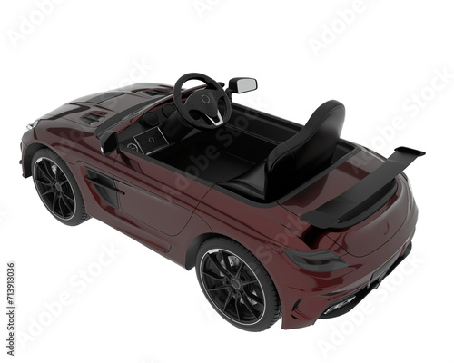 Toy car isolated on background. 3d rendering - illustration © Cristian