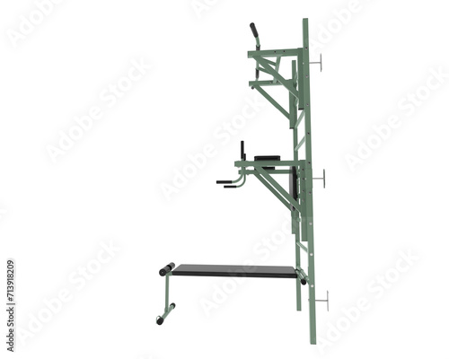 Traction gym equipment isolated on background. 3d rendering - illustration