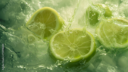 Green Lemon and Water in a Berry Punk Style