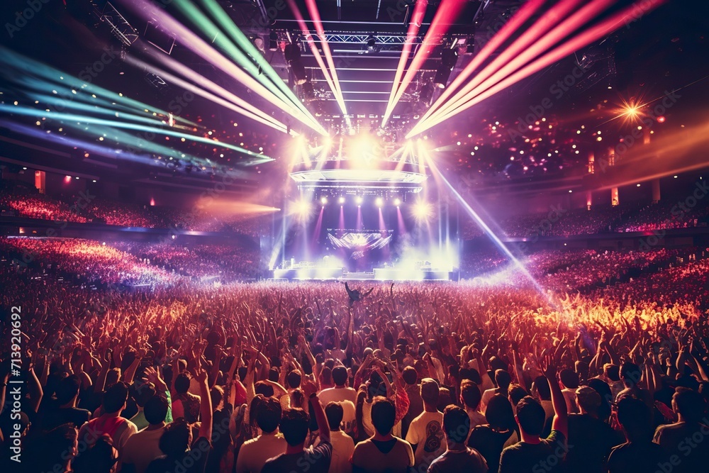 Frame the anticipation and thrill of a live music concert Frame the anticipation and thrill of a live music concert
