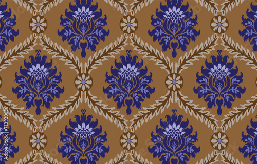 Ikat seamless pattern.Wallpaper in the luxury style collection.Design for wallpaper,home decortive,fabric,background,wrapping,clothes,ikat pattern,carpet and pattern embroidery.