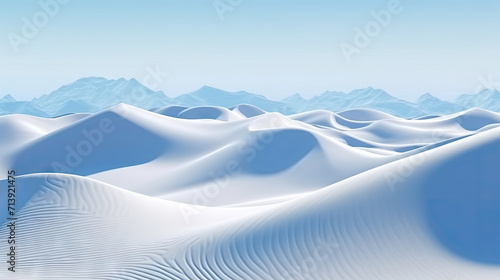 abstract winter mountain landscape, Abstract white wave lines background, wavy curve pattern, white background