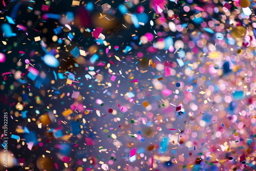 Various confetti and particles background