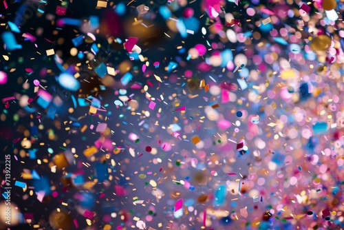 Various confetti and particles background