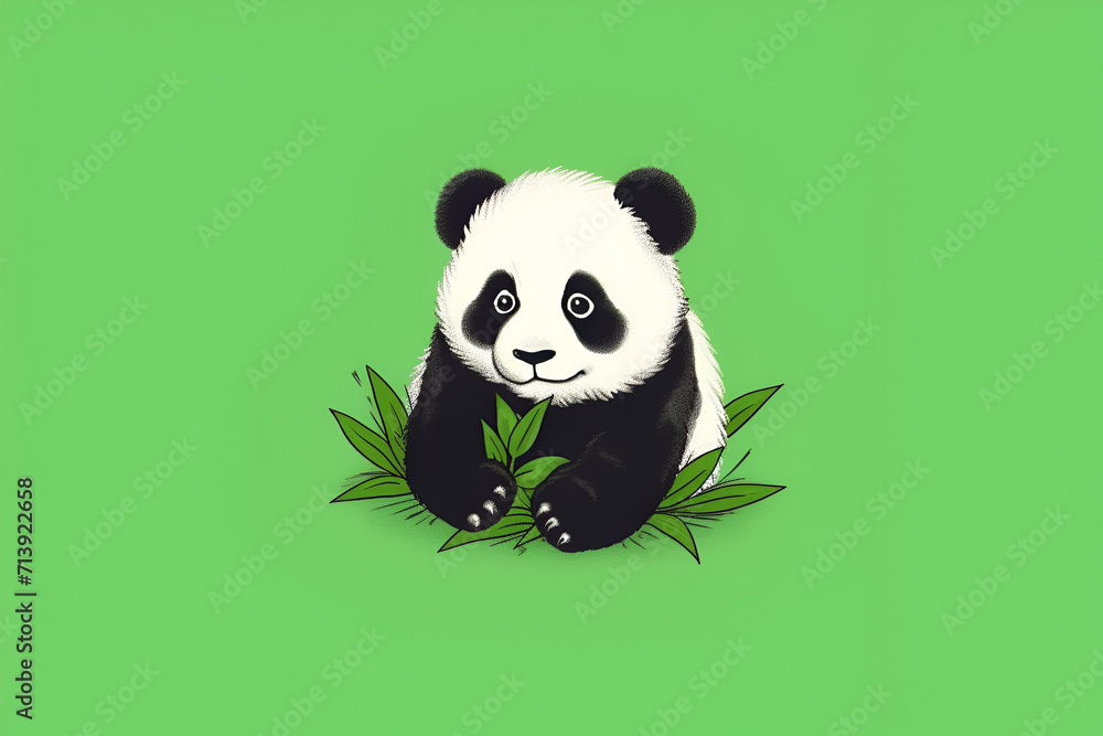 Fototapeta premium Beautiful Panda Design, Perfect for Your Project or Wallpaper