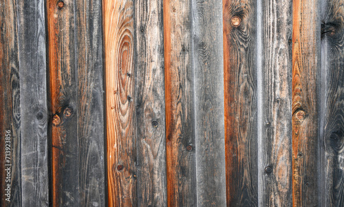 Old rustic wooden wall as background. 