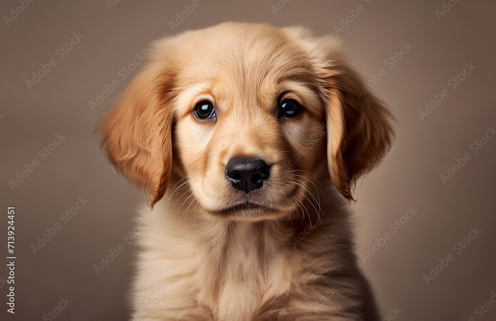 small golden retriever puppy on a light background small golden retriever puppy on a light background