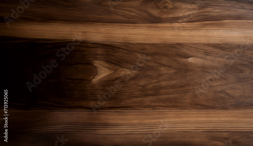 Black walnut wood texture from two boards oil finished, generative AI